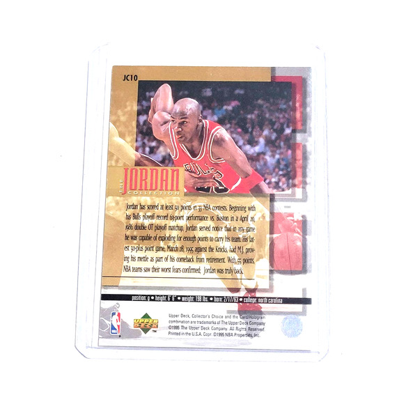 Michael Jordan 1995-96 Upper Deck Collector's Choice Jordan Collection #JC10 - Picture 2 of 2